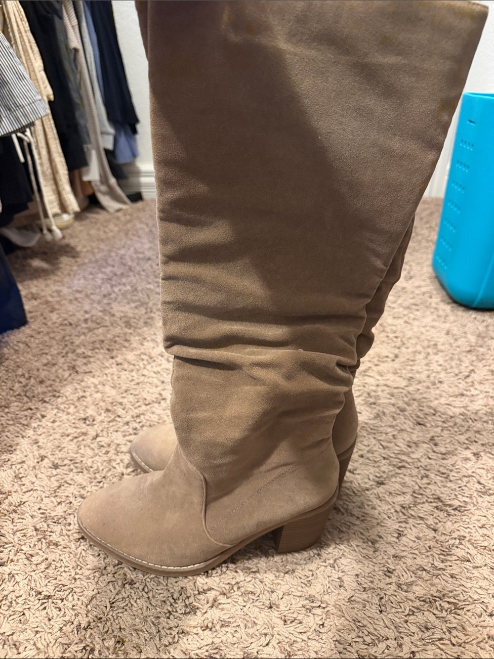 Universal Thread Slouchy  Boots in Taupe